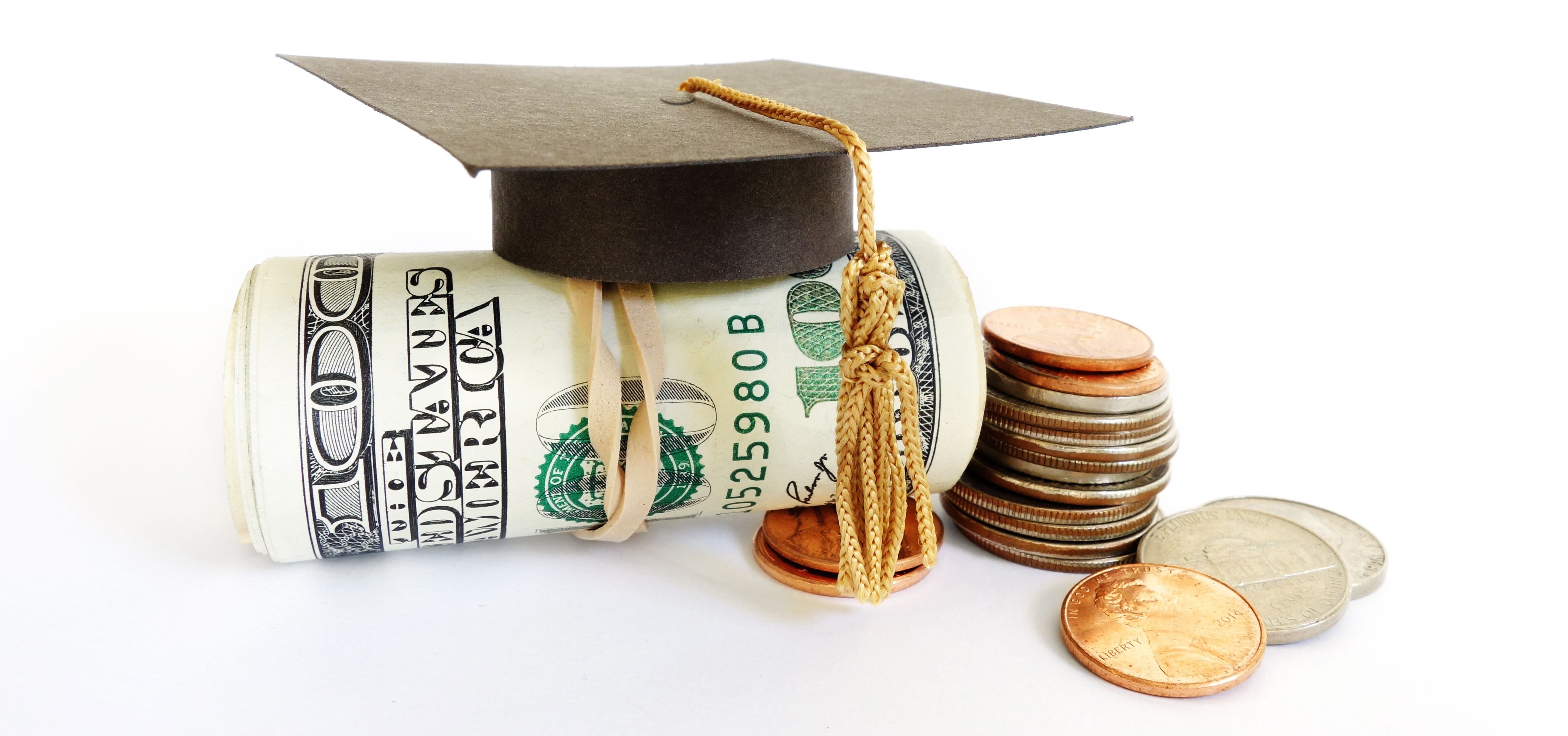 Student Graduation Cap on Money Roll Student Graduation Cap on Money Roll
