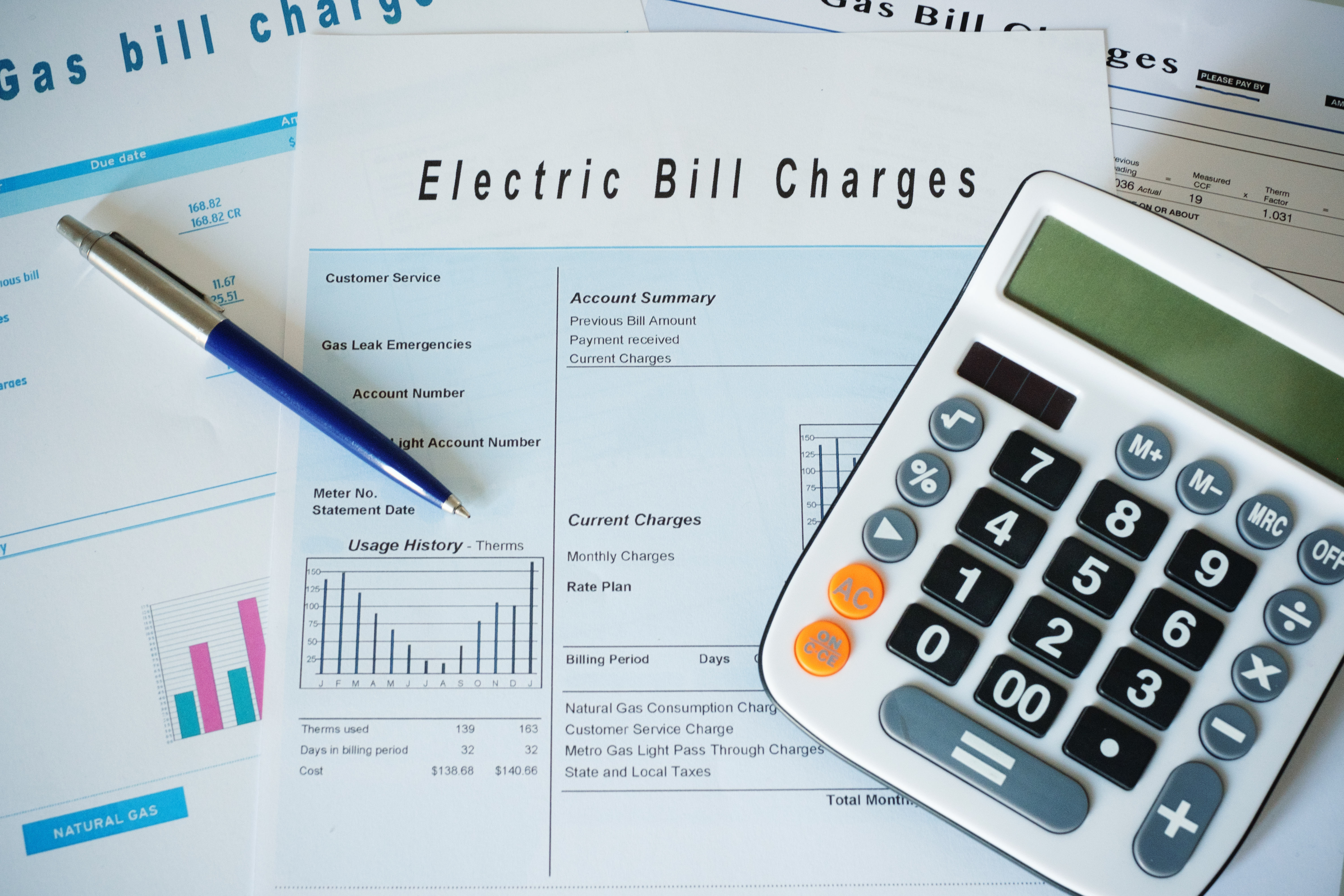 Gas and Electric Bills with Calculator Gas and Electric Bills with Calculator