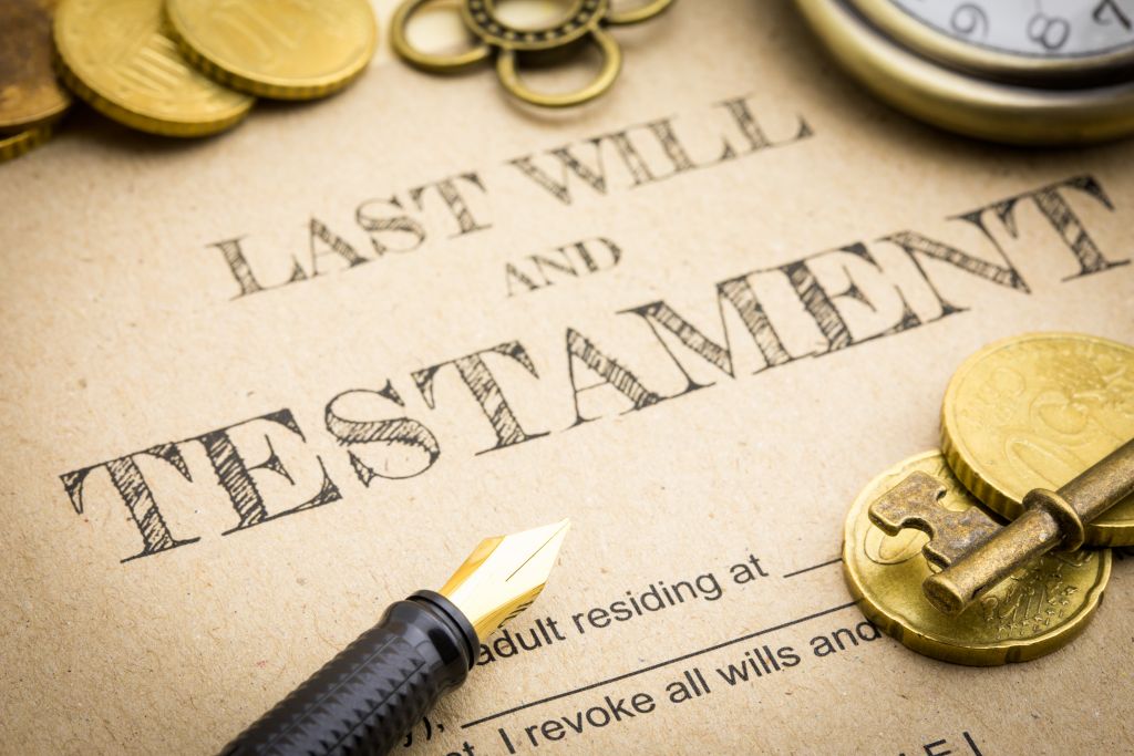 Gold Coins Covering Last Will and Testament Gold Coins Covering Last Will and Testament