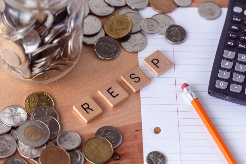 Coins, Calculator and RESP Wood Tiles Coins, Calculator and RESP Wood Tiles