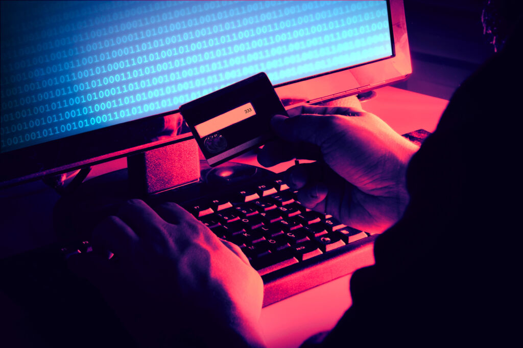 Hacker Stealing Credit Card Identity Hacker Stealing Credit Card Identity