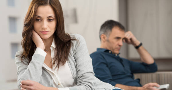 Separated Couple in Deep Thought About Tax Implications