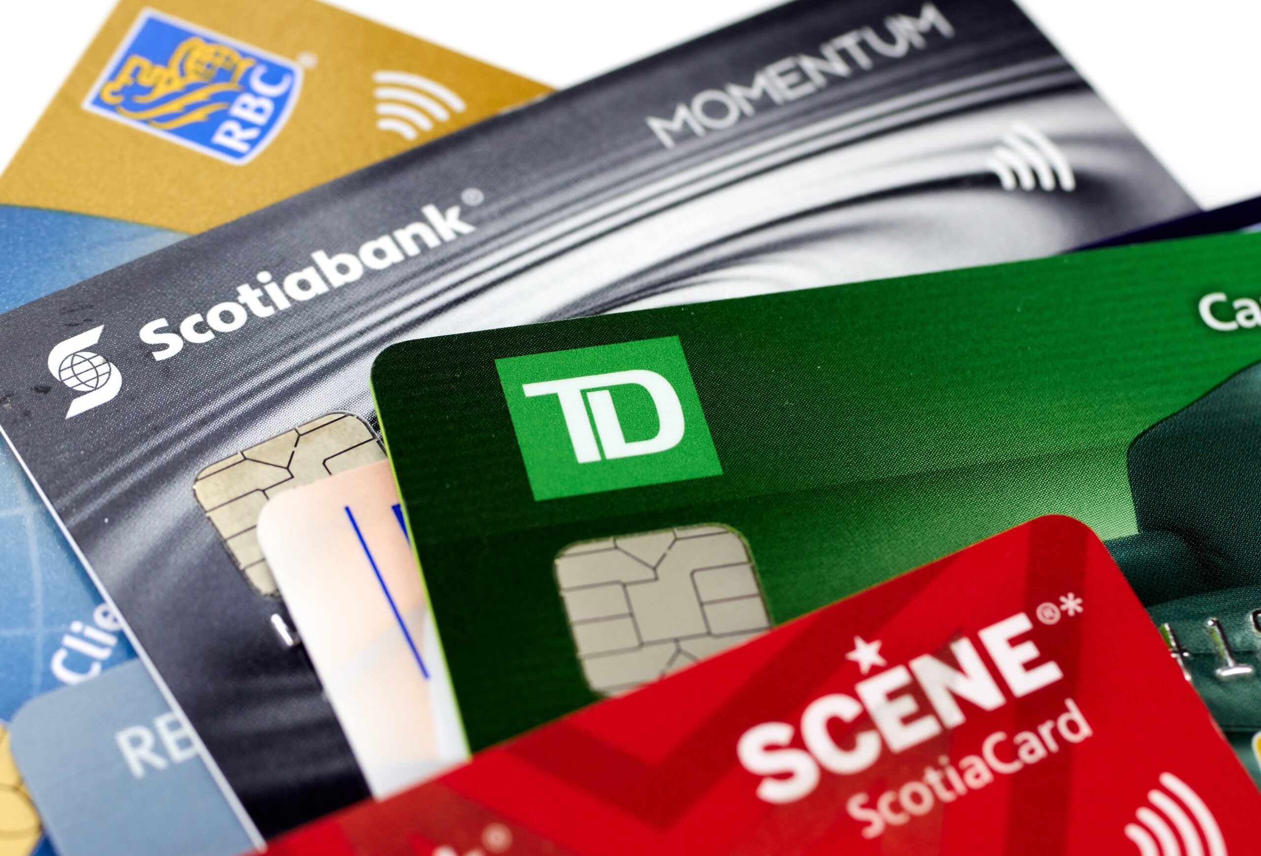 Multiple Credit Cards Stacked on One Another Multiple Credit Cards Stacked on One Another