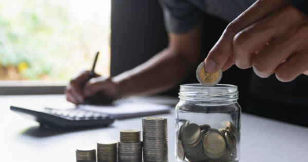 Counting Saved Money in a Jar