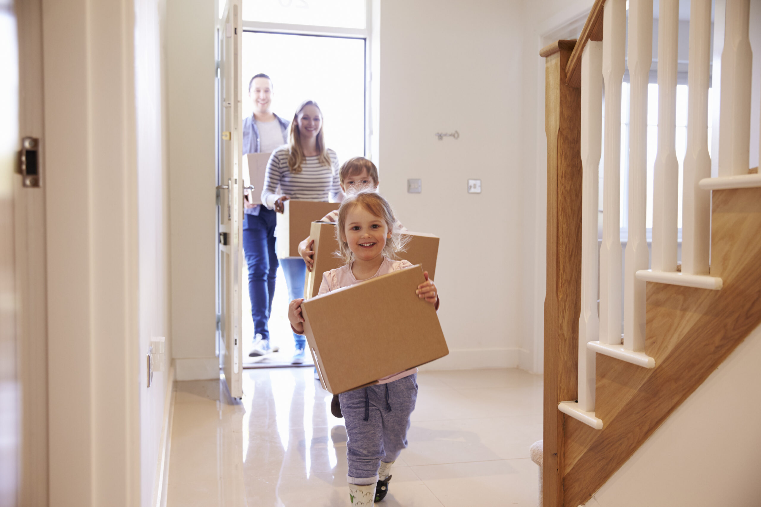 Family moving into new house