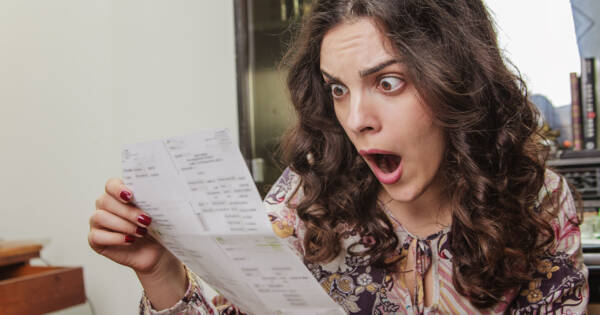 Woman Shocked by Large Bill