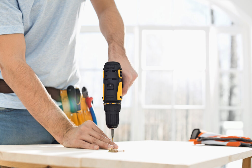 Construction Worker Making Home Improvements Construction Worker Making Home Improvements