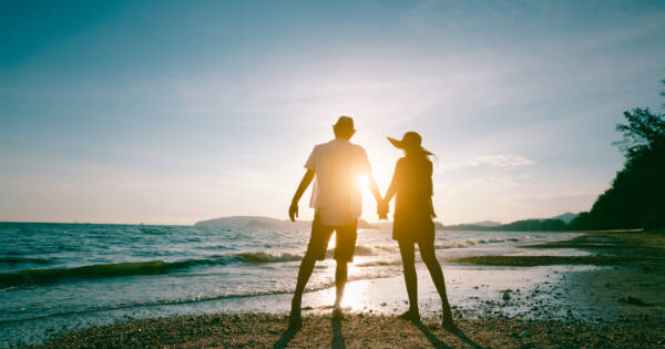 Retiring Couple Enjoying the Beach