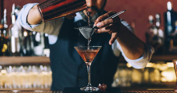 Bartender Pouring Drinks