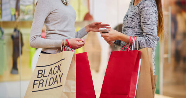Women Shopping Together on Black Friday