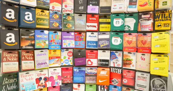 gift cards for sale in store